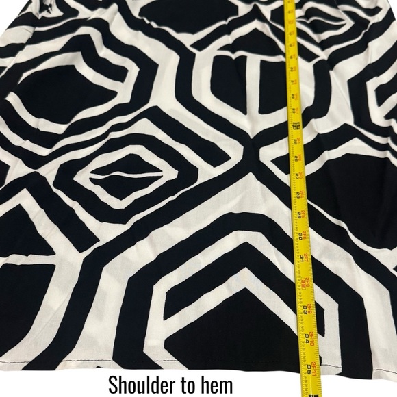 NEW George Geometric Popover Short Sleeve Dress Vacation Resort Coastal Size 10 - Picture 10 of 10